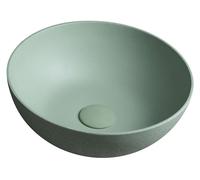 Sapho Formigo - Lavabo sobre encimera diámetro 39 cm, sin rebosadero, sin orificio para grifo, verde mate FG323
