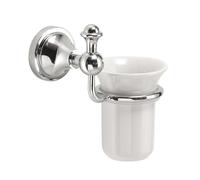Sapho Gedi Nevis - Soporte para cepillo y pasta de dientes, cerámica/cromo NV1013