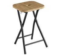 Sapho Gedy Bamboom - Taburete de baño Kenta, negro/bambú CO77