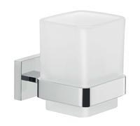 Sapho Gedy Elba - Soporte para cepillo y pasta de dientes, cristal esmerilado, cromado A01013