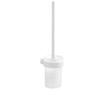 Sapho Gedy Pirenei - Escobilla de WC de pared, con soporte, blanco/cristal satinado PI330302