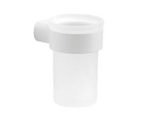 Sapho Gedy Pirenei - Vaso para cepillo de dientes con soporte, blanco mate/cristal satinado PI1002