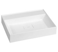 Sapho Godiva lavabo 58x44 cm rectangular sobre encimera blanco brillante GU058-0