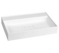 Sapho Godiva lavabo 68x44 cm rectangular sobre encimera blanco brillante GU068-0
