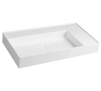 Sapho GODIVA, mueble de lavabo, resina de mármol, 83x44 cm, sin orificio para grifo, blanco