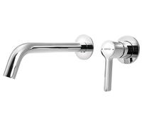Sapho Iconic - Grifo empotrado de lavabo, con cuerpo de montaje, 2 orificios, cromo AF008
