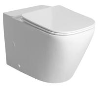 Sapho IMALA, conjunto de inodoro y lavabo, diseño Vortex sin reborde, 61x35,5 cm, desagüe inferior/trasero, color blanco