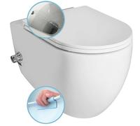 Sapho Isvea Infinity - Inodoro suspendido CleanWash con ducha de bidé, Rimless, blanco 10NFS9216I
