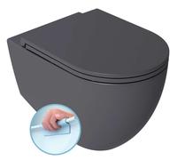 Sapho Isvea Infinity - Inodoro suspendido, sin borde, antracita 10NF02005-2C