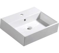 Sapho Isvea Purity - Lavabo de cerámica Cube, 50x42 cm, blanco 10PL50050