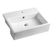 Sapho Isvea Purity - Lavabo semiencastrado, 50x42 cm, blanco 10PL52050