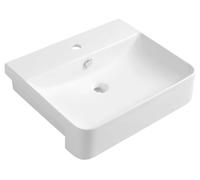 Isvea SOTT AQUA: Lavabo de cerámica para encastrar, 59x49 cm, blanco