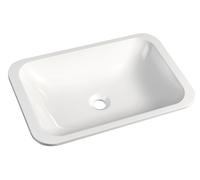 Sapho JAPURA, lavabo de encimera en mármol sintético, 55x36 cm, blanco