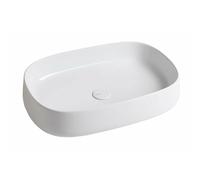 Sapho JUMPER, lavabo de cerámica para encastrar, 60x40 cm, blanco