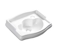 Sapho Kerasan Retro - Lavabo de cerámica 41x30 cm, orificio para grifo a la derecha, sin rebosadero, blanco 103301DX