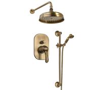 Sapho Kirké - Conjunto de ducha con grifo empotrado, con cuerpo de montaje, diámetro 20 cm, bronce KI42B-01