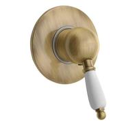 Sapho Kirké - Grifo empotrado de ducha White, 1 salida, palanca blanca, bronce KI41BB