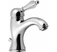 Sapho KIRKÉ: Grifo para lavabo con desagüe integrado, palanca de cristal, cromo