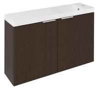 Sapho LATUS X: Mueble bajo lavabo de 80x54,5x22 cm, estilo rústico, fabricado en pino