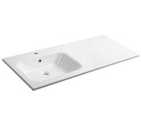 Sapho - Lavabo 121x52cm, con rebosadero, orificio para grifo, blanco AC121L