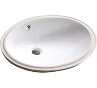 Sapho - Lavabo 57x43 cm, con rebosadero, sin orificio para grifo, blanco TP216