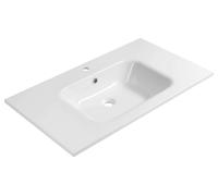 Sapho - Lavabo Areca 91 x 52 cm, con rebosadero, orificio para grifo, blanco AC091