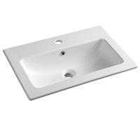 Sapho Practico lavabo 60x40 cm rectangular para mueble blanco brillante 44060