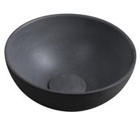 Sapho. Lavabo de hormigón para encastrar, diámetro de 26 cm, color antracita mate