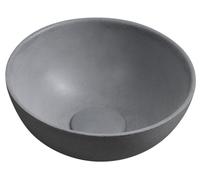 Sapho. Lavabo de hormigón para encastrar, diámetro de 26 cm, gris mate