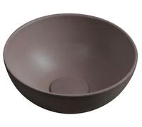 Sapho. Lavabo de sobreponer, modelo MINOR, diámetro de 26 cm, color marrón oscuro mate