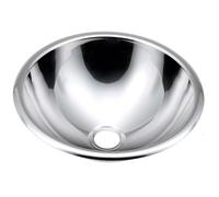 Sapho - Lavabo encastrado de acero inoxidable, diámetro 36 cm 13029.B