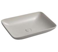 Sapho - Lavabo Infrane para encimera, 57x37 cm, sin agujero para grifo, blanco piedra AR460