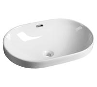 Sapho LIMA, lavabo de cerámica, 59,5 x 39,5 cm, blanco