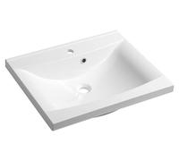 Sapho LUCIOLA, mueble de lavabo en mármol sintético "Guss", color blanco, 60x48 cm