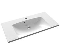 Sapho Maria - Lavabo de mueble 90x46 cm, mármol fundido, blanco MA090