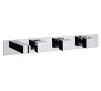 Sapho Mastermax - Grifo termostático empotrado con cabezal de ducha, 2 salidas, cromado. MB453