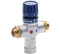 Sapho - Mezclador termostático, 1/2"M, 30-60 grados, válvulas antiretorno TMT12MPM
