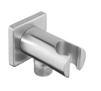 Sapho Minimal - Soporte de ducha con salida, acero inoxidable MI035