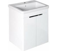 Sapho, mueble bajo (armario) de 56,5 x 65 x 43 cm, con 2 puertas, color blanco