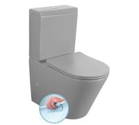 Sapho PACO Kombi-WC, sin borde, salida vertical/horizontal, gris mate