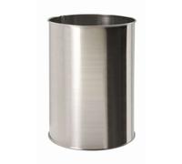 Sapho - Papelera sin tapa 9 L, acero inoxidable cepillado XP014