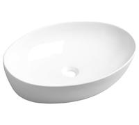 Sapho PERA, lavabo de cerámica, 62,5 x 42 cm, para encastrar, color blanco