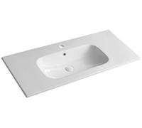 Sapho PIEDRA: Lavabo de cerámica para muebles, 101x46,5 cm, blanco