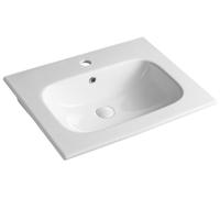 Sapho PIEDRA: Lavabo de cerámica para muebles, 61x46,5 cm, blanco