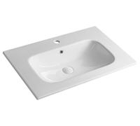 Sapho PIEDRA: Lavabo de cerámica para muebles, 71x46,5 cm, blanco