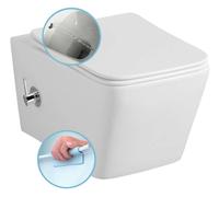 Sapho Porto - Inodoro suspendido con ducha de bidé, Rimless, blanco PZ102RX