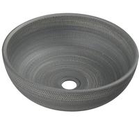 Sapho Priori lavabo 41x41 cm circular sobre encimera gris/piedra mate PI024
