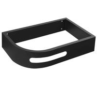 Sapho Pulse - Consola para lavabo con toallero, negro mate BM658-CP