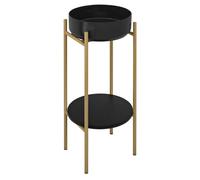 Sapho Puno - Pedestal con lavabo y accesorios, oro mate/negro mate SKA380-5-01