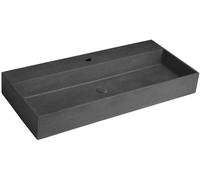 Lavabo de hormigón Sapho QUADRADO con desagüe, 96x44 cm, color granito